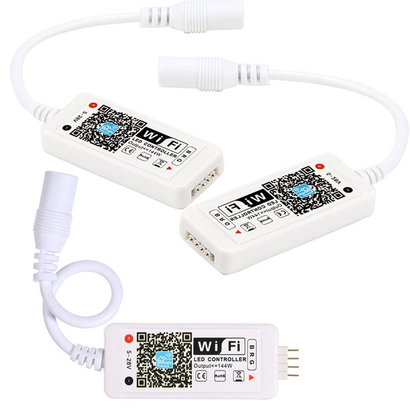 Goldwin Smart RGB 4 Pin LED lights Strip Controller WiFi Bluetooth Combine light Control box Compatible with alexa google home siri (3) - Image 1